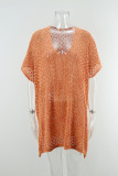 Summer Cover-Up Hollow Knitting Shirt Beach Holidays Bikini Sun Protection Clothing For Women