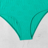 Fashionable And Sexy Ruffled V Neck Tight Fitting One-Piece Swimsuit