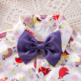 Children's Clothing Boys Cartoon Gentleman Bow Tie Shirt Shorts Suit