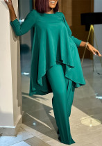 Plus Size Women Long Sleeve Top and Wide Leg Pants Set Plus Size Women Long Sleeve Top and Wide Leg Pants Set