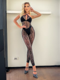 Women sleeveless leaf cross suspender sexy lingerie