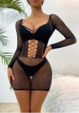Plus Size Women Temptation See Through Hollow Sexy lingerie