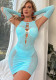 Women Princess Bodycon Mesh Skirt Hollow One-piece Sexy Lingerie with Sleeves and Straps