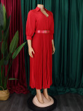 Plus Size Women Solid Dress