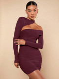 Women pleated Bodycon Dress