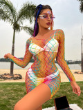Women Colorful Fishnet Beach Bikini Net Clothes
