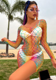 Women Colorful Fishnet Beach Bikini Net Clothes