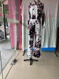 Plus Size Women Long Sleeve Shirt and High Waist Wide Leg Pants Two-Piece Set