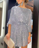 Fashionable Sequin Sequin Slim Waist Party Dress