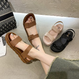Summer Comfortable Flat Velcro Strap Sandals For Women