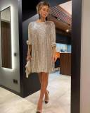 Fashionable Sequin Sequin Slim Waist Party Dress