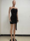 Women Summer Sleeveless Off Shoulder Backless Mini Dress