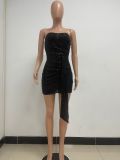 Women Summer Sleeveless Off Shoulder Backless Mini Dress