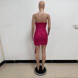 Women Summer Sleeveless Off Shoulder Backless Mini Dress