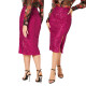 Women Slit Bodycon Sequined Skirt