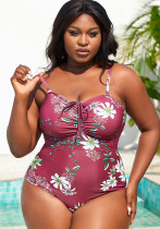 Plus Size Women Printed Swimwear