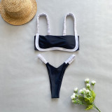 Women Bikini Patchwork Strapless Sexy Two Pieces Swimwear