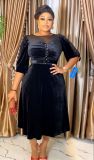 Africa Plus Size Spring And Winter Chic Beaded Evening Dress
