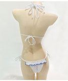 Women Sexy Bikini Solid Strap Two Pieces Swimwear