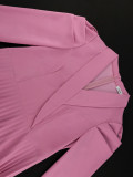 Chic Style Turndown Collar Career Pleated Dress