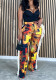 Printed Pocket Loose Casual Pants