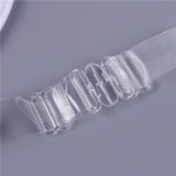 Transparent Shoulder Strap Plastic Bra