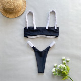Women Bikini Patchwork Strapless Sexy Two Pieces Swimwear