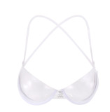Transparent Shoulder Strap Plastic Bra