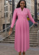 Chic Style Turndown Collar Career Pleated Dress