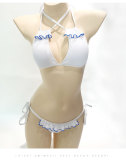 Women Sexy Bikini Solid Strap Two Pieces Swimwear