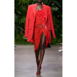 Solid Color Strapless Flower  One-Piece Swimsuit Skirt Set