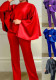 Women stretch Satin long-sleeved cape, two-piece set
