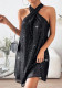 Women Halter Neck Off-Shoulder Sexy Sequin Dress
