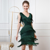 Tassel Sequin Sexy Cocktail Party Dress