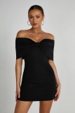 Women Sexy Off Shoulder Casual Dress