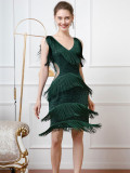 Tassel Sequin Sexy Cocktail Party Dress