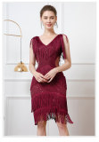 Tassel Sequin Sexy Cocktail Party Dress