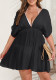 Plus Size Women Sexy Backless Pleated Dress