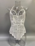 Women flower lace sexy lace hollow sleeveless jumpsuit