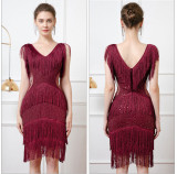 Tassel Sequin Sexy Cocktail Party Dress