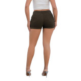 Fashionable And Sexy High Waist Slim Fit Stretch Ripped Denim Shorts
