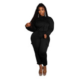 Stylish Patchwork Hooded Hoodies Cargo Pants Casual Two-Piece Set