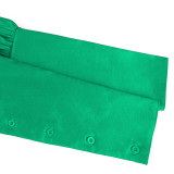 Spring Stand Collar Puff Long Sleeve High Waist Party Dress