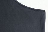 Women's Solid Color Sexy Slash Shoulder Sleeveless Low Back Bodycon Casual Trendy Dress