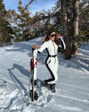 Women winter warm and waterproof ski suit two-piece set
