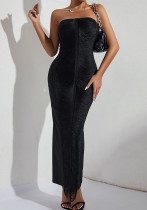 Women Tassel Sexy Strapless Dress Women Tassel Sexy Strapless Dress