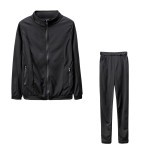 Women Casual Zipper Top and Pant Two-piece Set