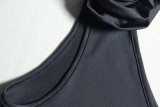 Women's Solid Color Sexy Slash Shoulder Sleeveless Low Back Bodycon Casual Trendy Dress