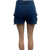 Women's Washed Stretch Denim Shorts