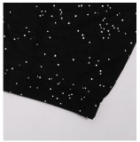 Women's Sexy Beaded See-Through Mesh Wide Leg Pants